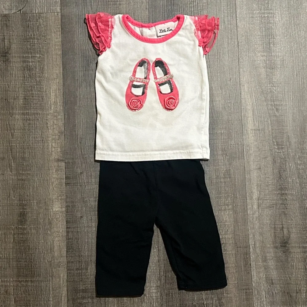 Baby & Toddler Girl Size 18 Months 2-Piece Ballet Shoe Tank Top & Leggings Set